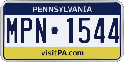 PA license plate MPN1544