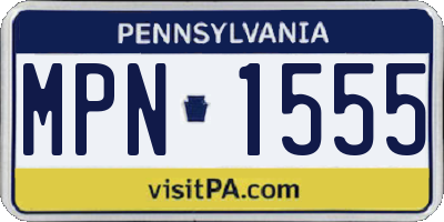 PA license plate MPN1555