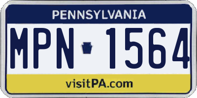 PA license plate MPN1564