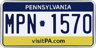PA license plate MPN1570