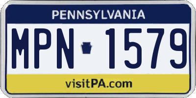 PA license plate MPN1579