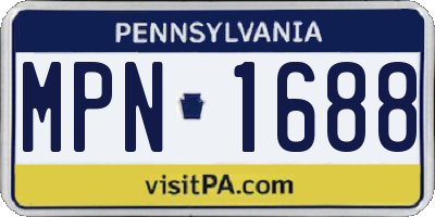 PA license plate MPN1688