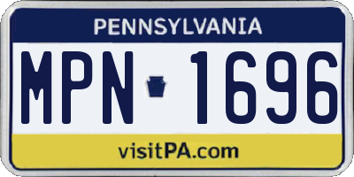 PA license plate MPN1696