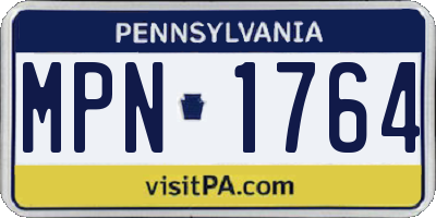 PA license plate MPN1764