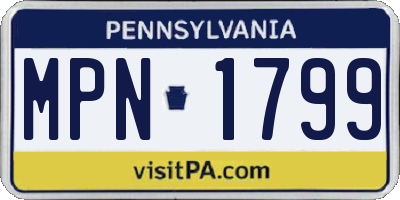 PA license plate MPN1799