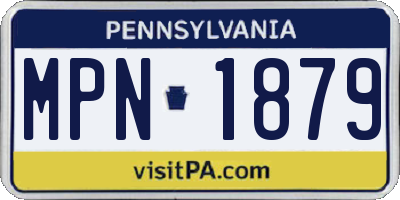 PA license plate MPN1879