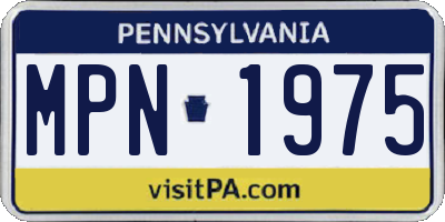 PA license plate MPN1975