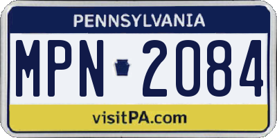 PA license plate MPN2084