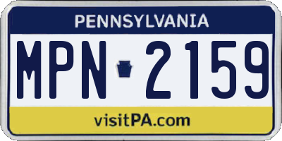 PA license plate MPN2159