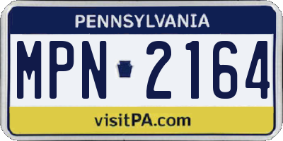 PA license plate MPN2164