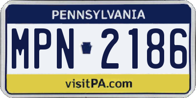 PA license plate MPN2186