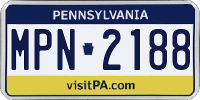 PA license plate MPN2188