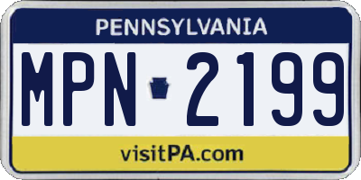 PA license plate MPN2199