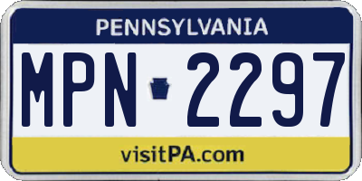 PA license plate MPN2297