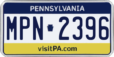 PA license plate MPN2396
