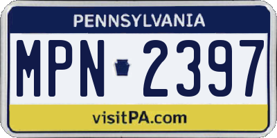 PA license plate MPN2397