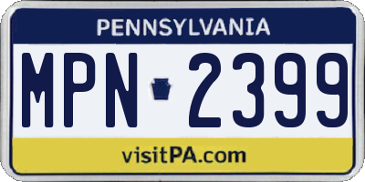 PA license plate MPN2399