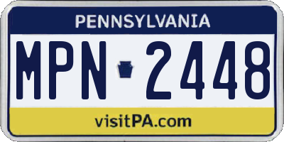 PA license plate MPN2448