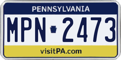 PA license plate MPN2473