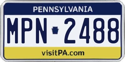 PA license plate MPN2488