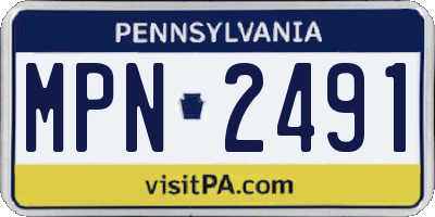 PA license plate MPN2491