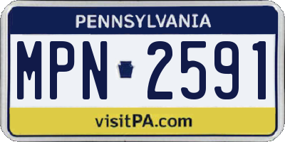 PA license plate MPN2591