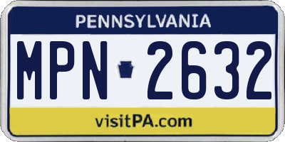 PA license plate MPN2632