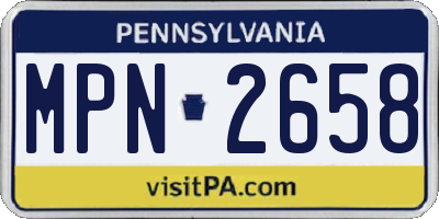 PA license plate MPN2658