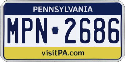 PA license plate MPN2686