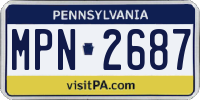 PA license plate MPN2687