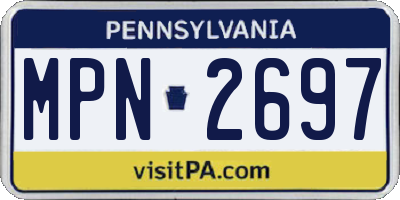 PA license plate MPN2697
