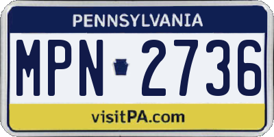 PA license plate MPN2736