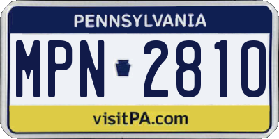 PA license plate MPN2810