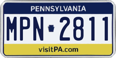 PA license plate MPN2811