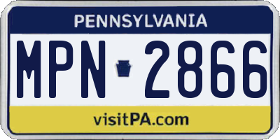 PA license plate MPN2866