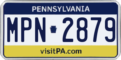 PA license plate MPN2879