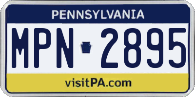 PA license plate MPN2895