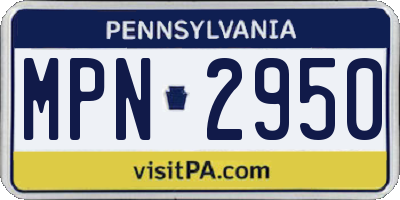 PA license plate MPN2950