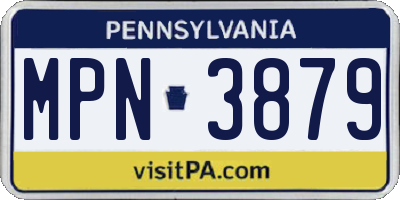 PA license plate MPN3879
