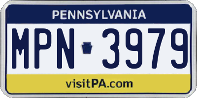 PA license plate MPN3979