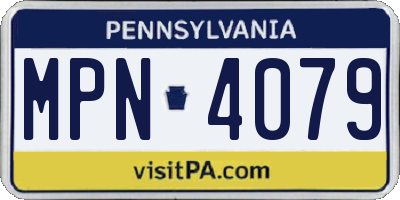 PA license plate MPN4079