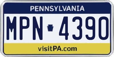 PA license plate MPN4390