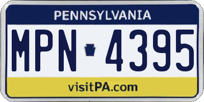 PA license plate MPN4395