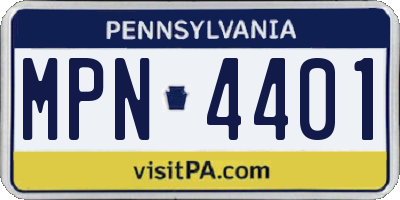 PA license plate MPN4401