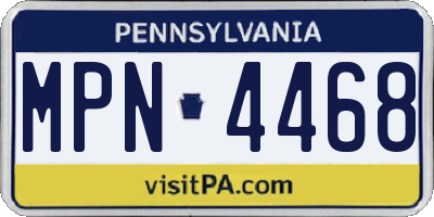 PA license plate MPN4468