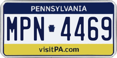 PA license plate MPN4469