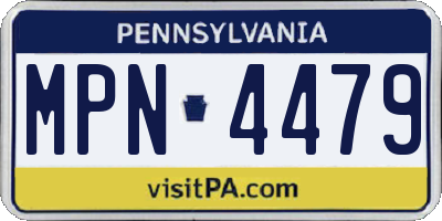 PA license plate MPN4479