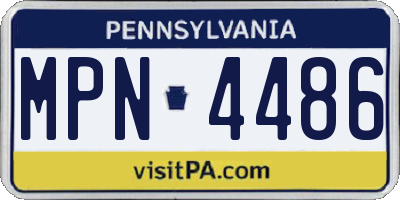 PA license plate MPN4486