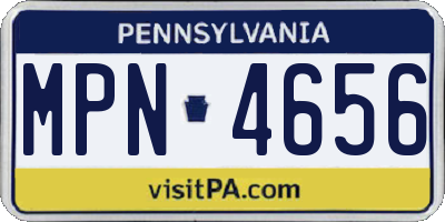 PA license plate MPN4656