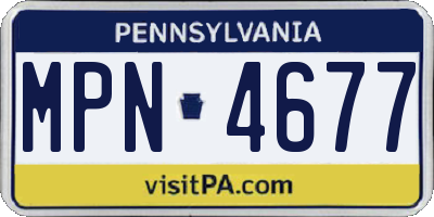 PA license plate MPN4677
